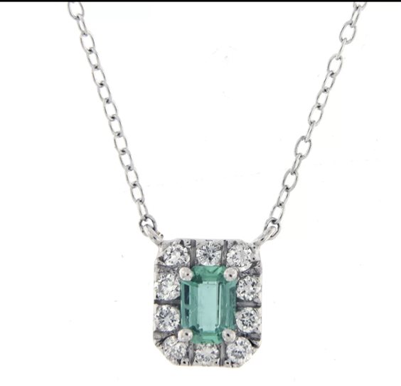 Collana Bolzoni Donna in Oro bianco Smeraldo 0.17 Ct C0615-SW 0,16 - C0615-SW 0,16